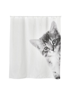 Shower Curtain Size: 180 X 200cm - Art: KITTY